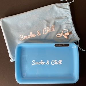 LED ROLLING TRAY WITH BUILT IN GRINDER